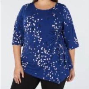 Alfani 1x ruched/tie blouse EUC